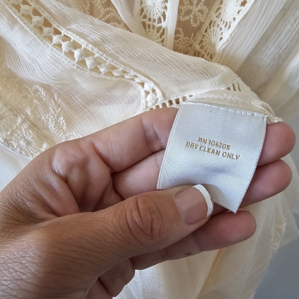 Sundance Catalog NWT Adara Cream Ivory Halter Dress Long Lace Embroidered Sz 8P - Picture 8 of 8